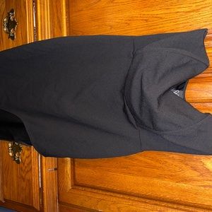 Black dress with a high slit